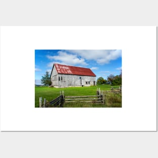 Old Barn With Red Roof, Prince Edward County Posters and Art